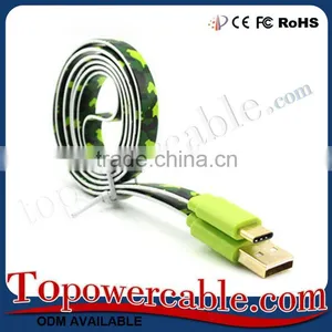 2016 New Coming Noodle Flat USB Type-A to Type C 3.1 Cable For Macbook 12' For Nexus 5X 6P thumbnail-1