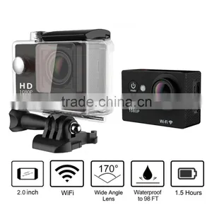 Black 2.0'' WiFi Full HD 1080P Sports Camera170 Degree Wide Angle Car DVR Recorder Digital Waterproof Helmet Action Camera thumbnail-2