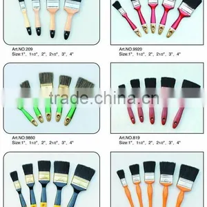 Wood Handle Paint Brush With Stainless Iron/steel Ferrule. thumbnail-1
