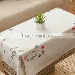 Table Cloth Table Cover With Flower Embroidery thumbnail-2