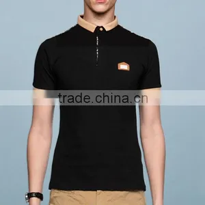 Men's Pocket t Shirt With Pocket -Men's Lapel Short Sleeves Back Yoke Print 100% Cotton t Shirt thumbnail-4
