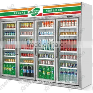 Commercial Luxury Double Glsss Door Beverage Cooler & Freezer, Beverage Showcase, Bottle Cooler thumbnail-1
