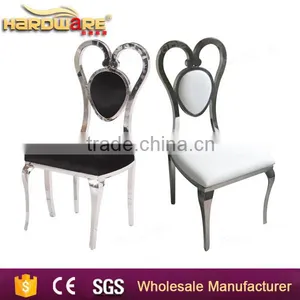 Foshan Wholesale Popular Heart Shape Stainless Steel Dining Chair thumbnail-1