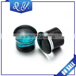 Glass Piercing Body Jewelry Ear Stretcher Plug Tunnel India Glass Jewelry thumbnail-1