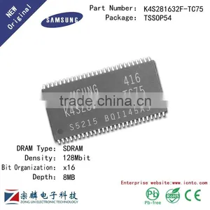 Genuine Original K4S281632F-TC75 TSSOP54 8M X16bit SDRAM Flash Memory RAM thumbnail-1