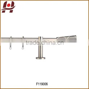 F119006-metal Iron Aluminium Stainless Steel Brass Plated Plain Twisted Extensible Telescopic Window Curtain Poles Rods Pipes thumbnail-1