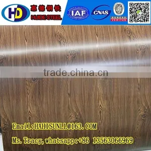 Wood2801 Grain Design Ppgi/color Coated Steel Coil for Wall Panel and Decorating the House Made in China thumbnail-1