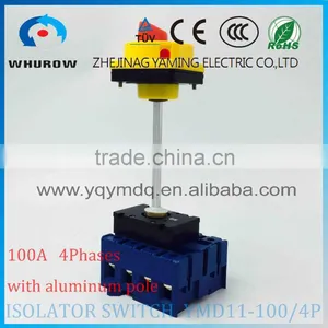 Isolator Switch YMD11-100B/4P With Padlock Aluminum Pole 100A Load Break Power Cut off Operation Outside Electrical Cabinet thumbnail-1