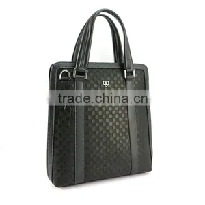 New Style Quality Soft Waterproof Custom Leather Business Men's Briefcase thumbnail-2