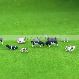 Model Figure, Model Animals, Scale Animals for Z Scale, Plastic Building Resin Farm Cow for 1/150 thumbnail-2