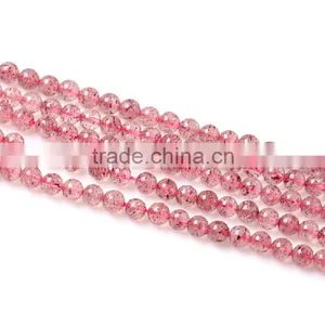 Hot Fashion Gem Crystal Beads Wholesale Natural Strawberry Crystal Semi-finished Beaded Chain DIY Handmade Jewelry thumbnail-2