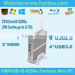 Cheap Desktop I5 Mini Computer With Intel Celeron i5 4258U 2.4GHZ Turo2.9G 12V Windows WiFi HDMI VGA HD 4K Resolution USB thumbnail-1