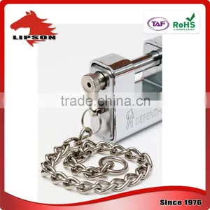 LS-303 Kaba Key and Steel Chain WITH Plated Steel Amour Rectangular Padlock thumbnail-4
