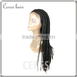 Fashionable African Braided Wig for Black Women Micro Braided Lace Front Wig thumbnail-4