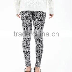 OEM Baroque Pattern Slim Skinny Women Leggings Stretchy Pants Jeggings Pencil Pants thumbnail-3
