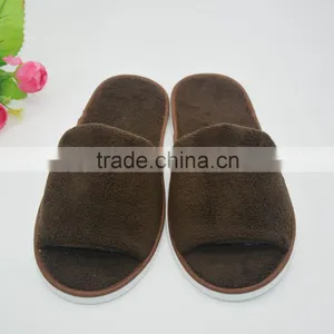 Brown Coral Fleece Hotel Disposable Slippers thumbnail-2
