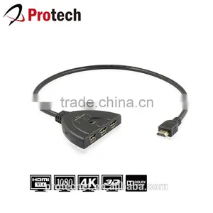 HDMI 3X1 Switcher Pigtail Support Full 3D and 4K With USB Cable thumbnail-1