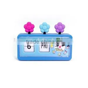 Fashion Plastic Table Desk Alarm Calendar Quartz Clock RD9864-3 thumbnail-1