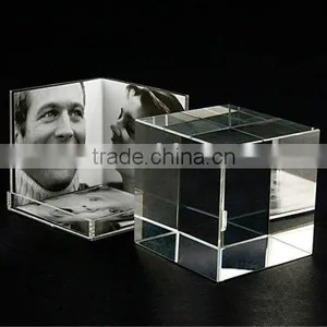 Crystal Cube Photo Frame for Gift & Home Decoration thumbnail-1