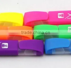 Normal Size Multi-color Flat Barrel Highlighter Pen thumbnail-3