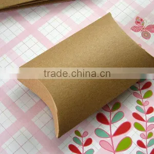 Recycled Kraft Paper Pillow Box for Gift thumbnail-2