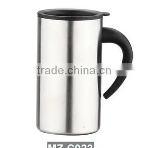Double Wall Stainless Steel Coffee Cup With Handle and Lid thumbnail-1