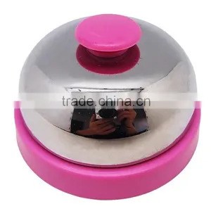 Pink Dinner Call Bell With Colorful Base for Tables Use thumbnail-1