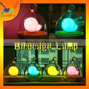 2015 New Product Hot Selling Creative Birdcage Shaped Lamp Lovely Touch Mini USB Rechargeable LED Night Light thumbnail-1