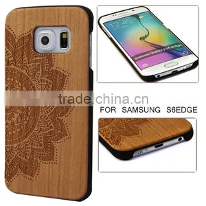Pretty Laser Engraved Wood Back Cover For Samsung S6 /s6 Edge Plus Case thumbnail-2
