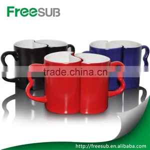 Personalized 11OZ Couple Cearmic Mug With Black Color Magic Coffee Mug for Love thumbnail-1