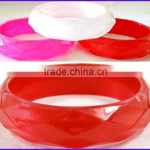 Fashion Colorful Plastic Transparent Bangles(FCH-10635) thumbnail-1