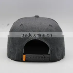 Buckle Back Grey Snap Back Hat With Woven Label Logo thumbnail-4