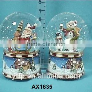 Snowman Crafts Famous Christmas Themed Resin Europe Snow Globe thumbnail-1