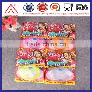 Reusable Party Glasses Straws Food Grade Soft Plastic Silly Drinking Straw thumbnail-1