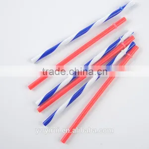 Striped Hard Plastic Straight Drinking Straw With Ring thumbnail-2
