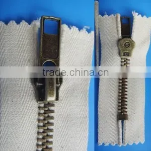 With Cotton Tape Auto Lock Close End Brass Zipper thumbnail-1