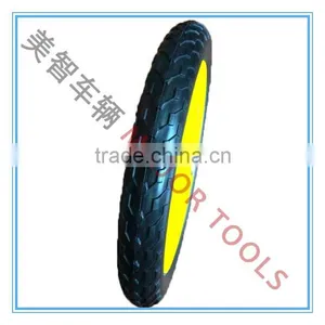 3.00-8 Flat Free pu Foam Bicycle Tyre With Aluminum Rim thumbnail-4