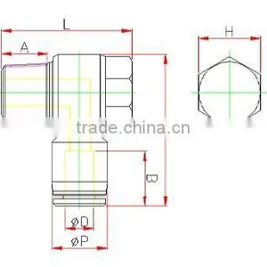 Plastic Tube Fitting, Union Straight ,compact One -touch Tube Fitting , Push in Tube Fitting thumbnail-2