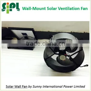 SUNNY FAN SN2015011 14 Inch 20 Watt Wall Mounted Solar Heat Exhaust Fan Air Extractor Ventilation Fan Blower thumbnail-5