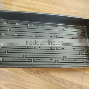1020 Trays Black Plastic Large Hydroponic Fodder Tray for Wheat Grass With Holes thumbnail-2