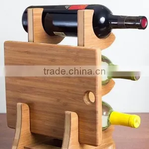 Wooden Red Wine Cutting Board Holder thumbnail-1