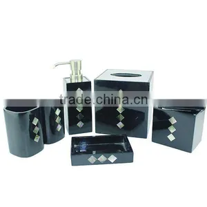 EA0115 Black 6 Pcs Bathroom Accessories Dubai thumbnail-1