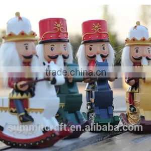 Resin Nutcracker Soldier Toy Christmas Decoration Rocking Horse thumbnail-4