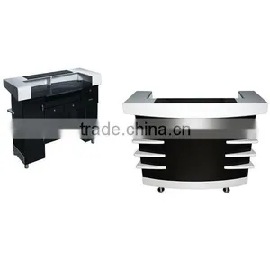 Nail Salon Reception Desk Wood Office Table Design Receptionist Table F-C28-1 & F-C28R thumbnail-1