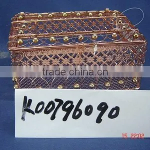 Rectangle Pearl Cuprous Wire Napkin Holder thumbnail-1