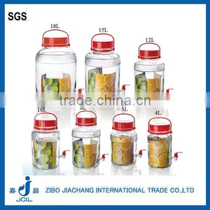 Transparent Square Design Delicious Grape Glass Jar/glass Jar for Saki thumbnail-1