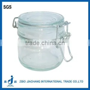 CK01 Clear Glass Kerr Jar With Clamp Lid Glass Honey Jar thumbnail-1