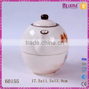 Modern White Ceramic Combination for One Cup Teapot thumbnail-4