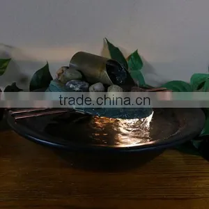 Soothing Balance Slate Tabletop Water Fountain With LED Light thumbnail-2