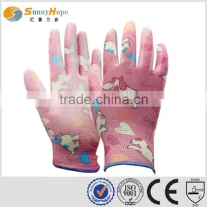 Sunnyhope Pu Coated Nylon Kids Garden Gloves Bulk thumbnail-1